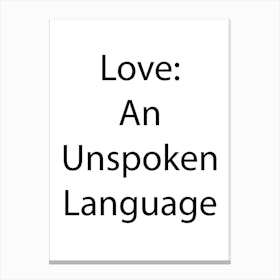 Love And Relationship Quote 8 Canvas Print