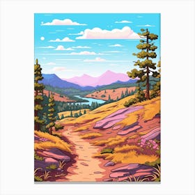 Padjelanta Trail Sweden 1 Hike Illustration Canvas Print