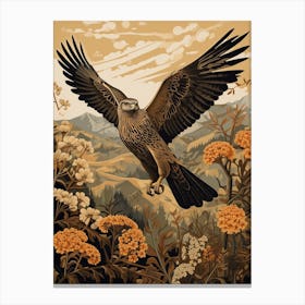Dark And Moody Botanical Harrier 1 Canvas Print
