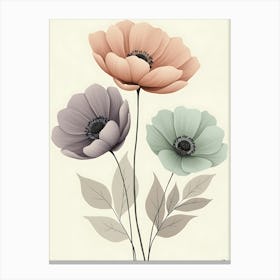 Vintage Floral Aesthetic | Classic Botanical Artwork for Interiors Canvas Print