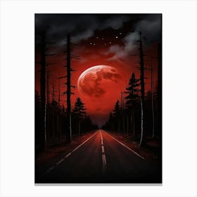 Full Moon In The Forest Canvas Print