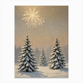 Magical Snowflake Canvas Print