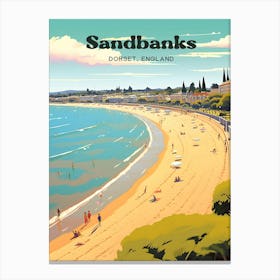 Sandbanks Dorset England Beach Travel Art Canvas Print