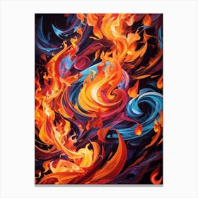 Fire Swirls Canvas Print