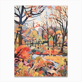 Autumn Gardens Painting Kew Gardens London 1 Canvas Print
