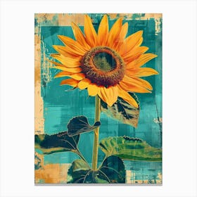 Retro Sunflower 4 Canvas Print