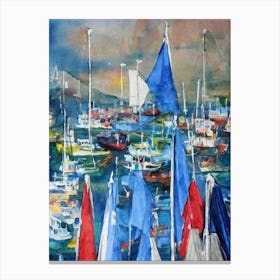 Port Of Batangas Philippines Abstract Block 2 harbour Canvas Print