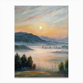 Sunrise Over The Mountains Canvas Print