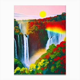Victoria Falls National Park 1 Zimbabwe Abstract Colourful Canvas Print