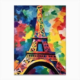 Eiffel Tower Paris France Henri Matisse Style 7 Canvas Print