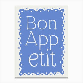 Bon Appétit blue Canvas Print