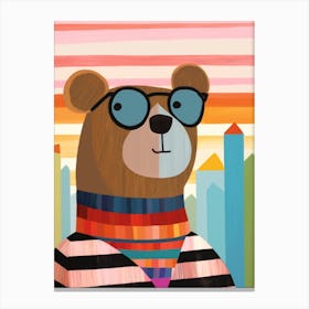 Little Bear 2 Wearing Sunglasses Canvas Print