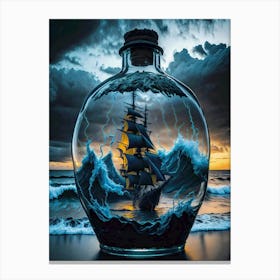 Boat in a bottle Canvas Print