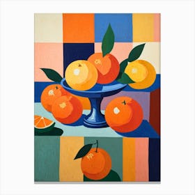 Oranges On A Table Canvas Print