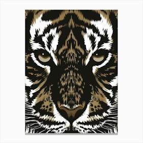 Tiger Face Vector Canvas Print