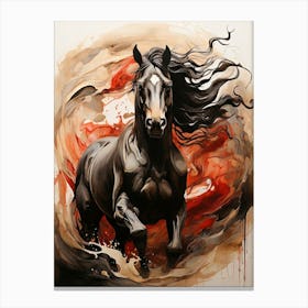 Black Horse Canvas Print