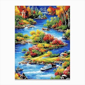 Autumn River 1 Canvas Print