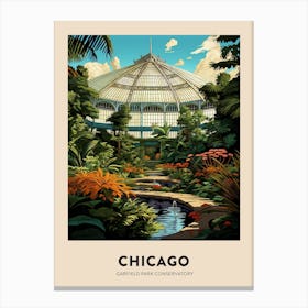 Garfield Park Conservatory 8 Chicago Travel Poster Canvas Print