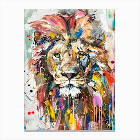 Abstract Lion Colourful Art Print Canvas Print