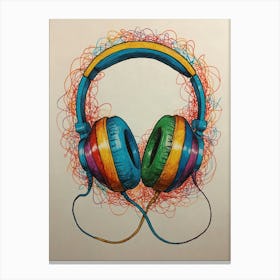 Headphones Canvas Print