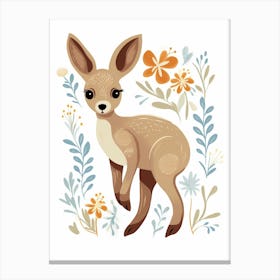 Baby Animal Illustration  Kangaroo 5 Canvas Print