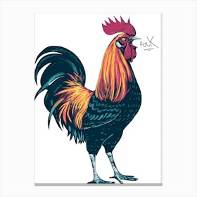 Rooster fuck Canvas Print