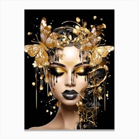 Gold And Black Beauty Canvas Print