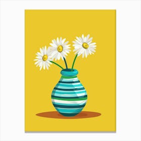 Daisies In A Vase 7 Canvas Print