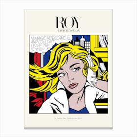 M Maybe Poster|Roy Lichtenstein 1965 Canvas Print