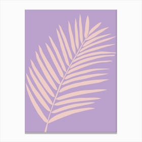 Tropical Palm Leaf Purple Canvas Print