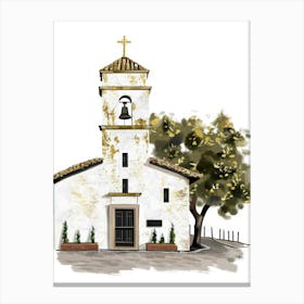 Santa Barbara Church Canvas Print