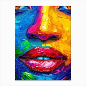 Colorful Face Painting Canvas Print