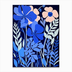 Blue Flower Illustration Bluebonnet 2 Canvas Print