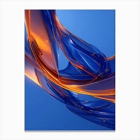 Abstract Blue And Orange Canvas Print