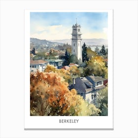 Berkeley Watercolor 1 Travel Poster Canvas Print