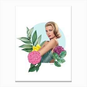 Grace Kelly Collage Canvas Print