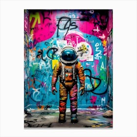 Astronaut Graffiti 1 Canvas Print