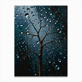 Tree In The Rain Canvas Print