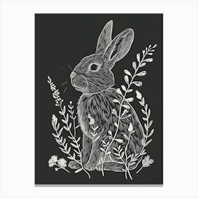 Britannia Petite Rabbit Minimalist Illustration 1 Canvas Print