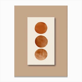 Orange Circles 5 Canvas Print