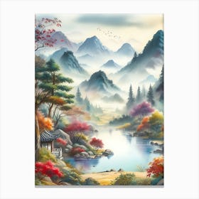 Asian Landscape Painting Canvas Print