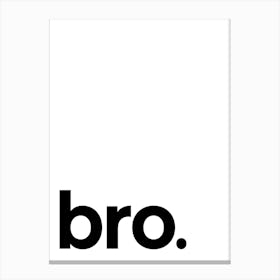 bro cool sassy text Canvas Print