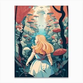 Alice In Wonderland Into The Woods Canvas Print
