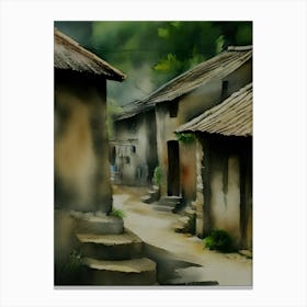 Village By Sanjay Kumar Canvas Print