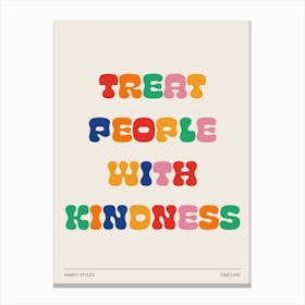 Harry Styles Treat People With Kindness Lyrics 2 Canvas Print
