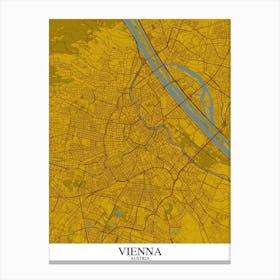 Vienna Yellow Blue Canvas Print
