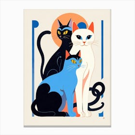 Three Cats Canvas Print