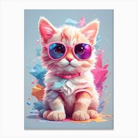 Cat In Sunglasses Canvas Print