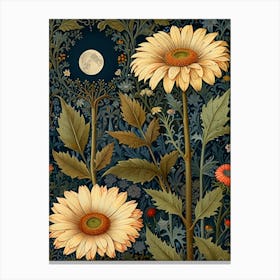 William Morris Moonlight In The Garden Canvas Print