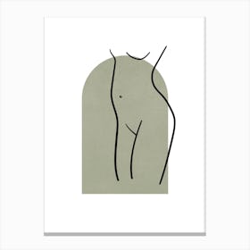 Olive Nude Figure 2 Canvas Print
